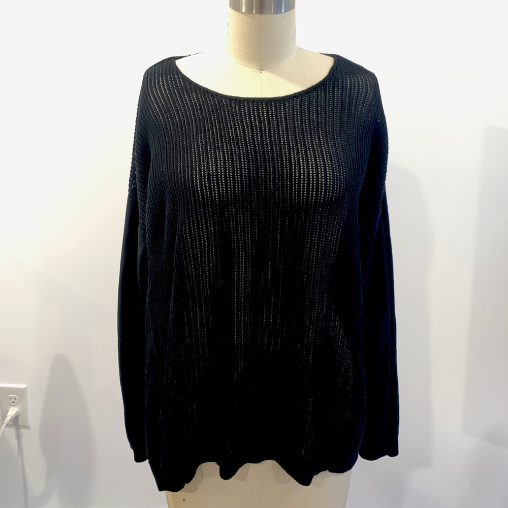 Vince camuto black sweater relaxed fit